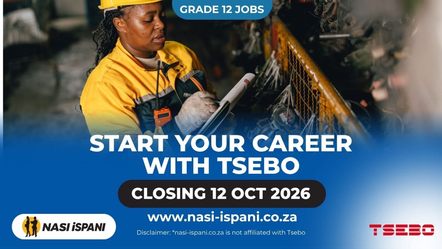 Tsebo General Assistant Job 2026: Matric, Kuils River, Closes 12 October