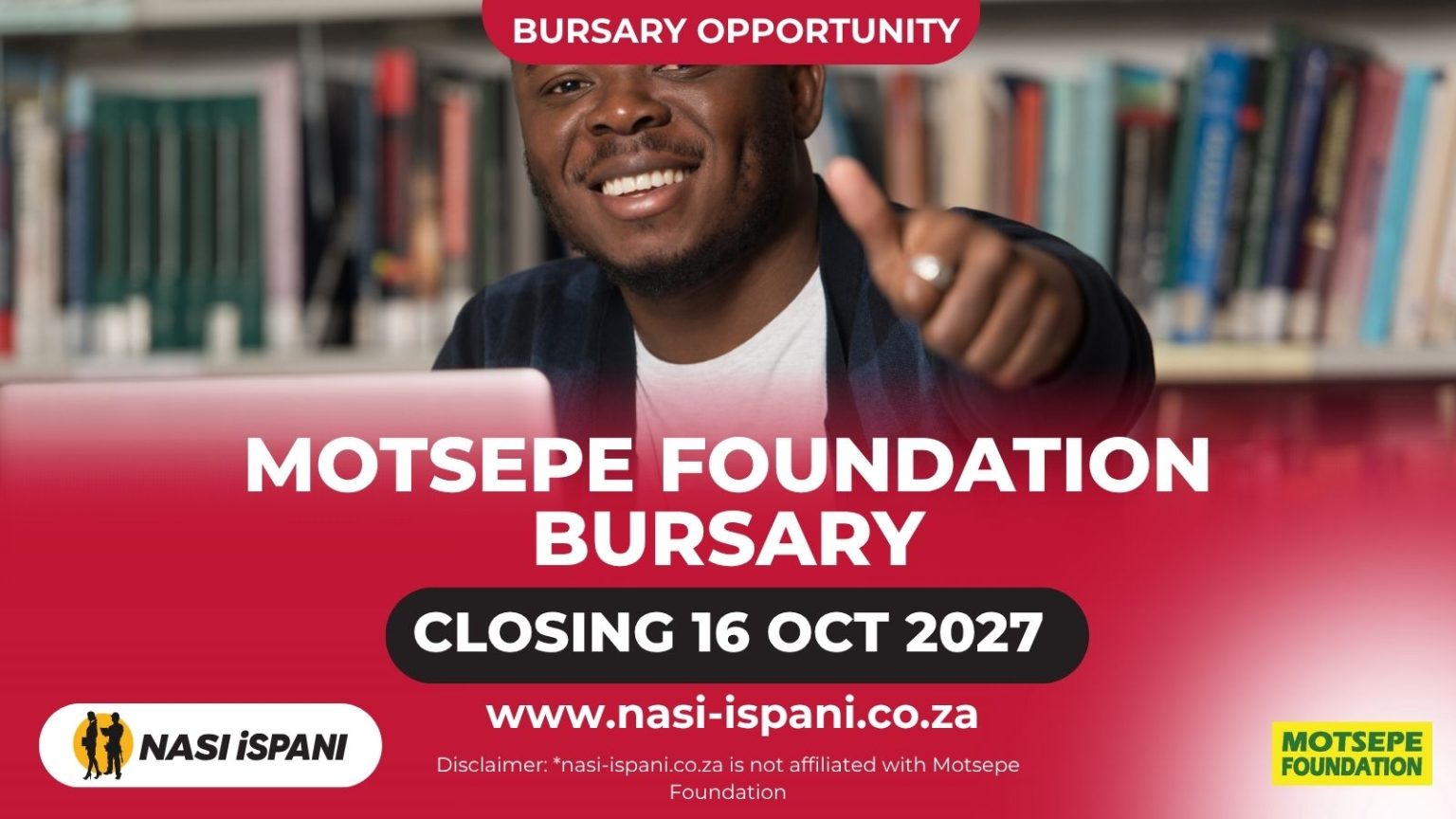 Motsepe Foundation Bursary 2027: Full Funding, Closes 16 October