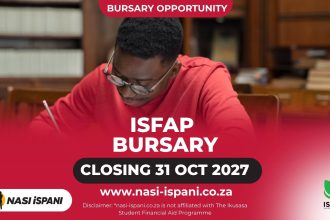ISFAP Bursary 2027: Undergraduate Funding for Students, Closes 31 October