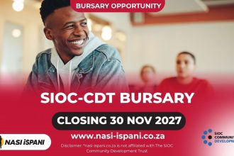 SIOC-CDT Bursary 2027: Tuition, Laptop & Monthly Stipend, Closes 30 November