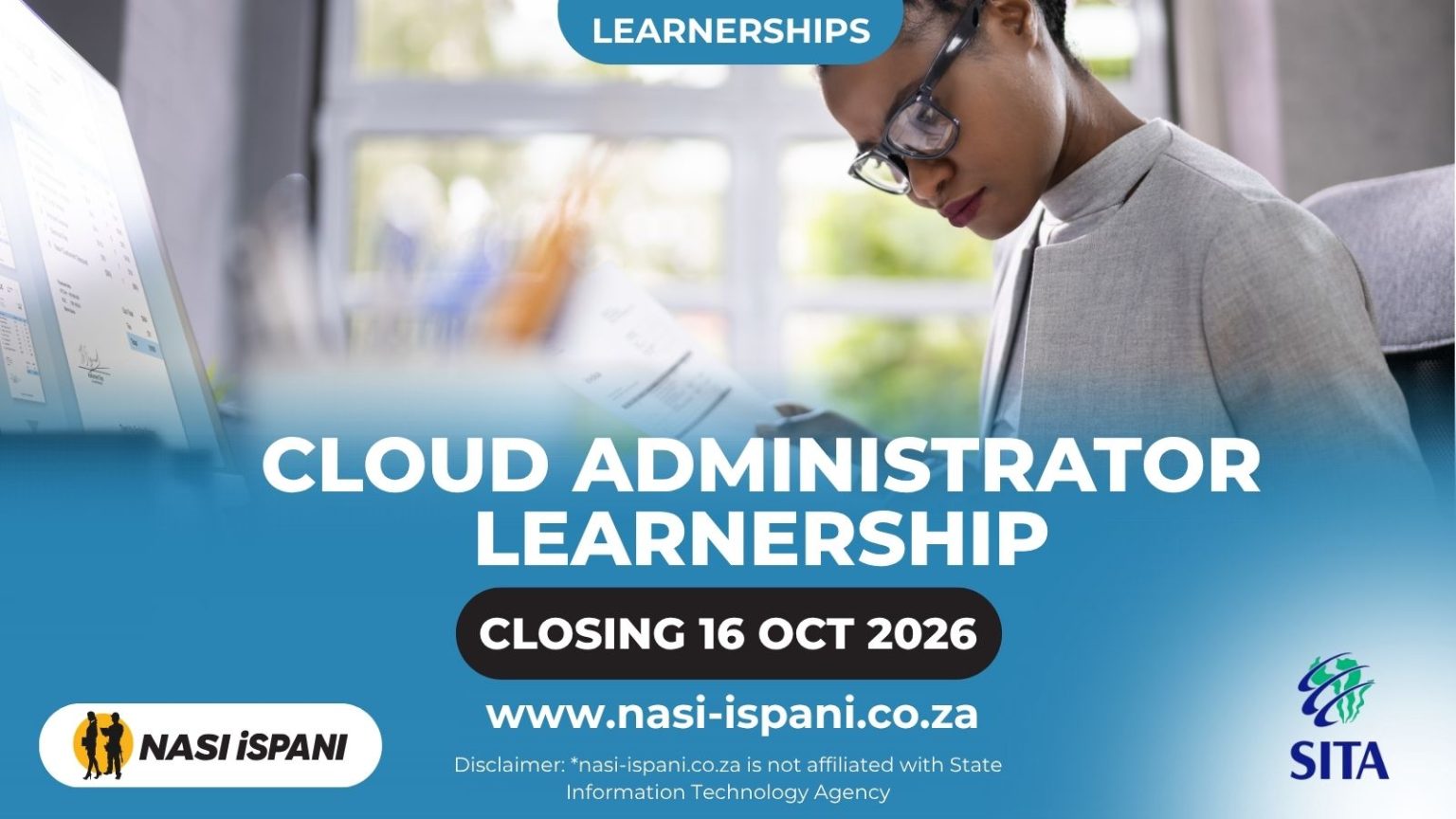 SITA Cloud Administrator Learnership 2026/2027: R5,500/Month, Closes 16 October