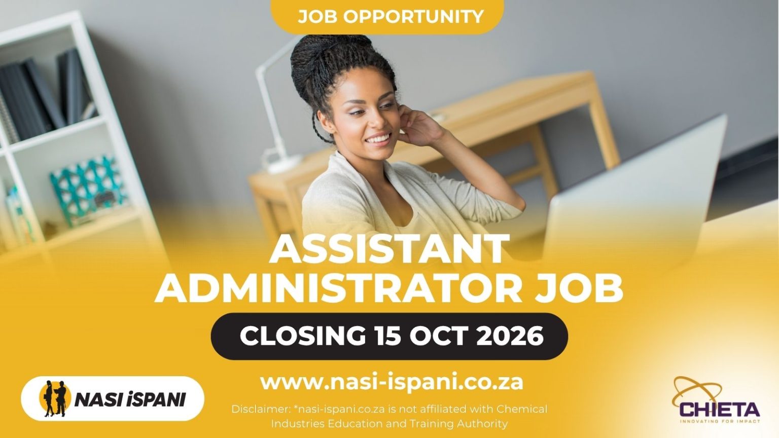 CHIETA Assistant Administrator Job 2026: Up to R360,464/Year, Closes 15 October