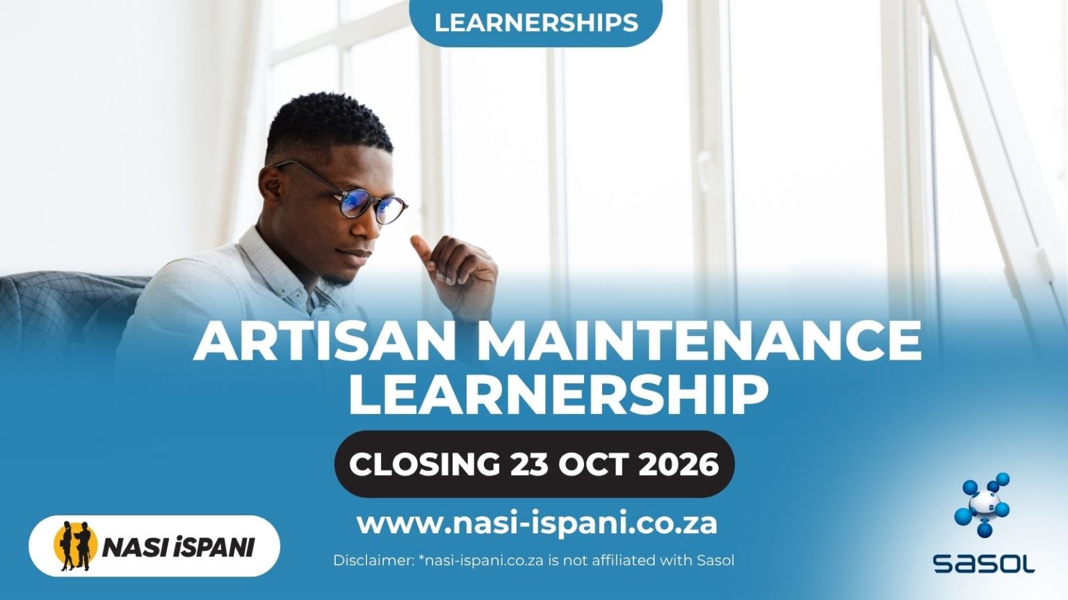 Sasol Artisan Maintenance Learnership 2026: 36-Month Programme, Closes 23 October