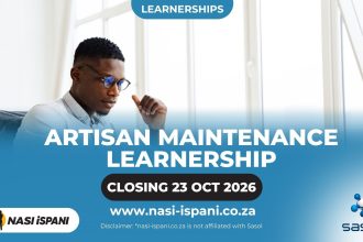 Sasol Artisan Maintenance Learnership 2026: 36-Month Programme, Closes 23 October