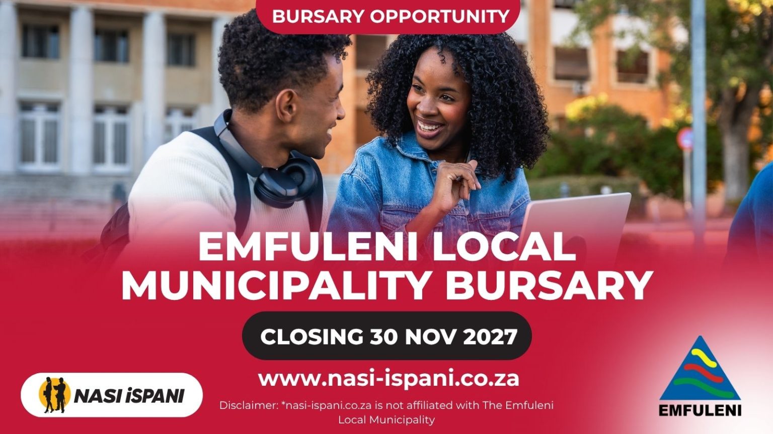 Emfuleni Local Municipality Bursary 2027: Tuition, Laptop & Books, Closes 30 November