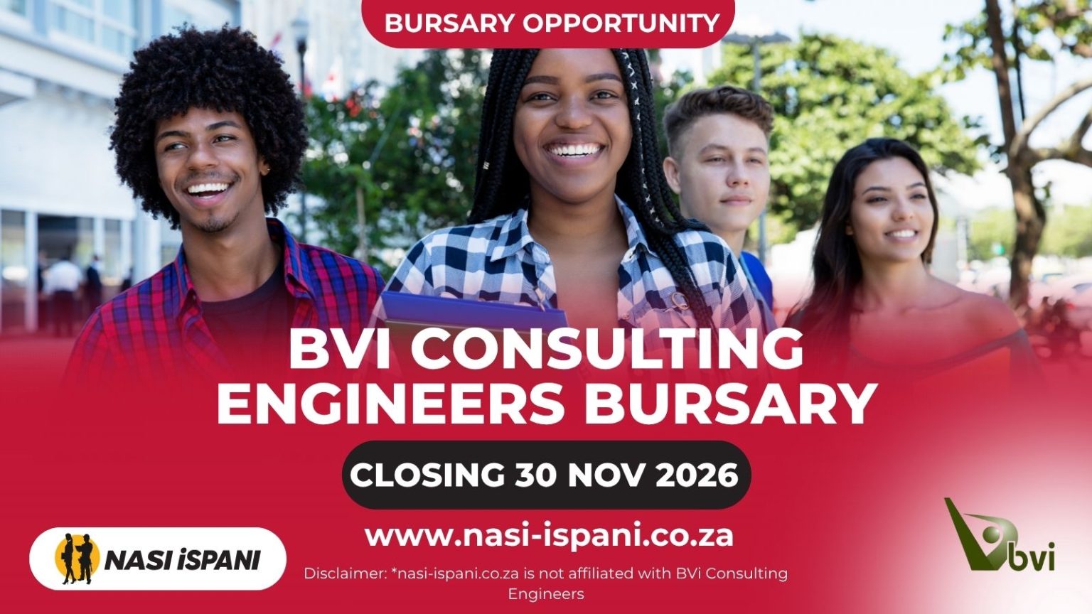BVi Consulting Engineers Bursary 2027: Engineering Students, Closes 30 November