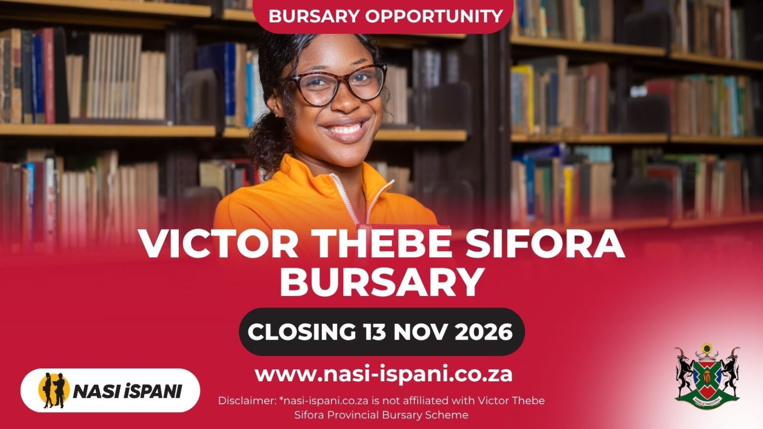 Victor Thebe Sifora Bursary 2027: North West Students, Closes 13 November