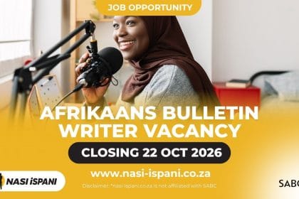 SABC Afrikaans Bulletin Writer Job 2026: Closes 22 October