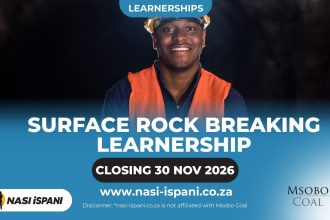 Msobo Coal Surface Rock Breaking Learnership 2026: Matric Required, Closes 30 November