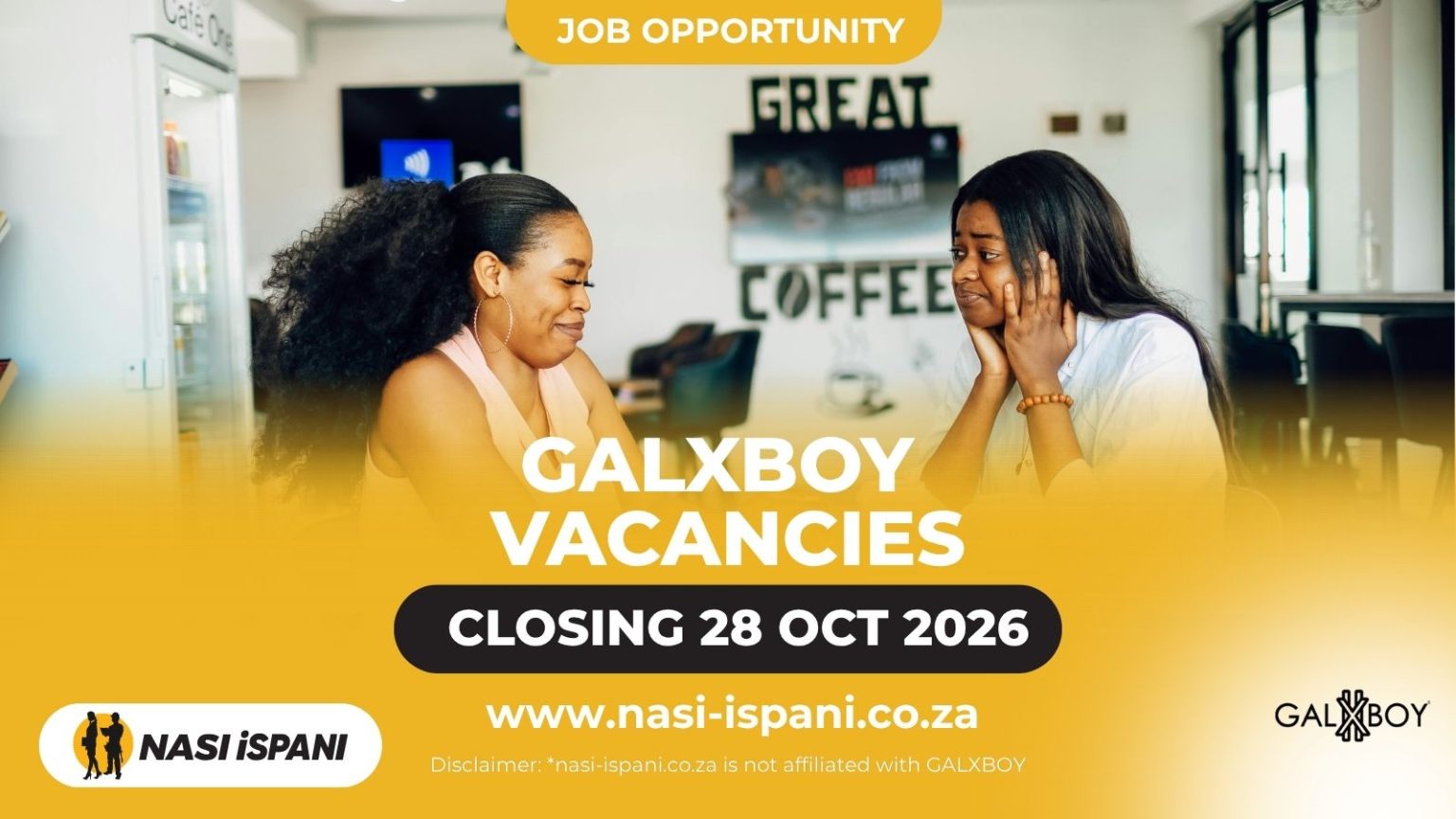 GALXBOY Vacancies 2026: Retail & Customer Service Jobs, Closes 25–28 October