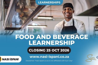 Sun City Food and Beverage Learnership 2026: 40 Posts, Closes 25 October