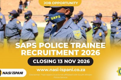 SAPS Police Trainee Recruitment 2026: R5,000/Month, Closes 13 November