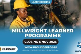 Sasol Millwright Learner Programme 2026: Secunda, Closes 6 November