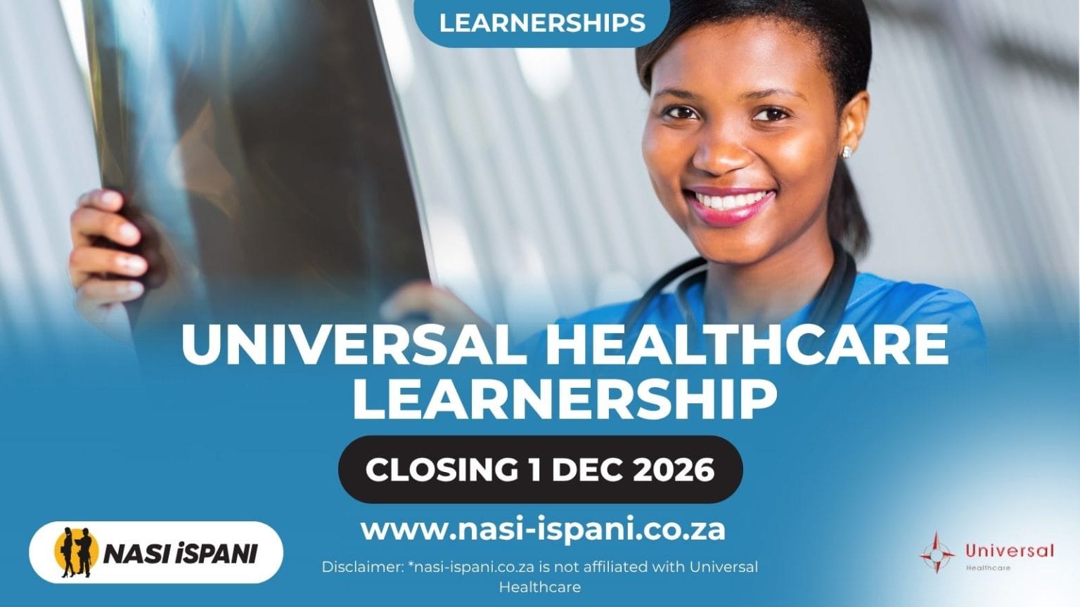 Universal Healthcare Learnership 2027: R7,000/Month + Medical Cover