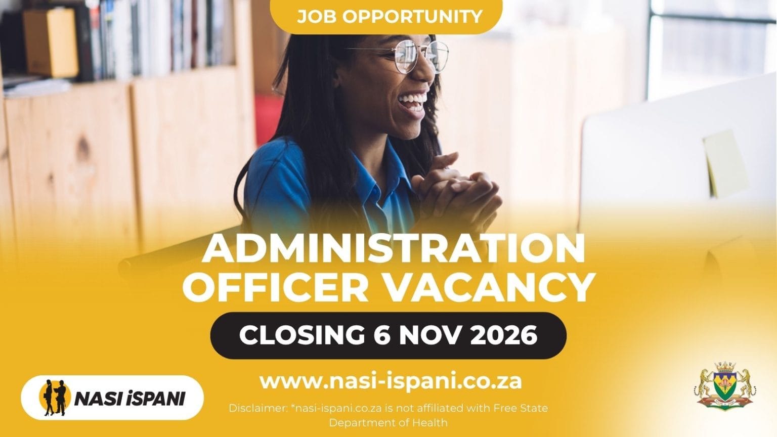 Free State Health Administration Officer Job 2026: Up to R398,277/Year