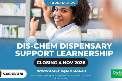 Dis-Chem Dispensary Support Learnership 2026/2027 - Pharmacist Assistant Training, Closes 4 November