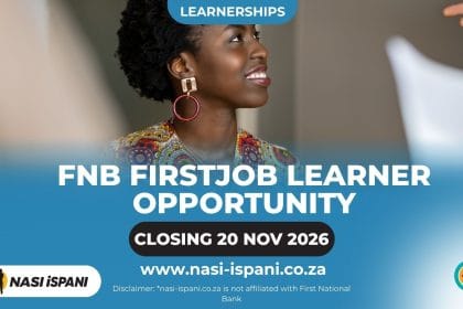 FNB FirstJob Learner 2026: Part-Time Banking Role, Closes 20 November
