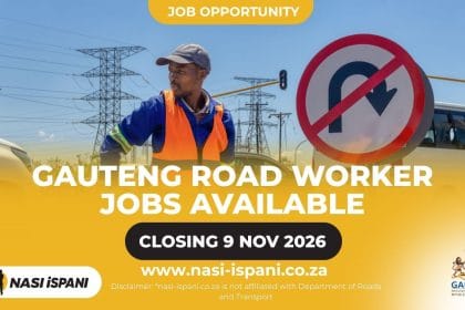 Gauteng Road Worker Jobs 2026: No Experience Required, Closes 9 November