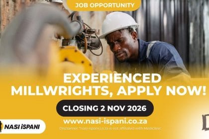 Mediclinic Millwright Vacancy 2026: 5+ Years’ Experience, Closes 2 November