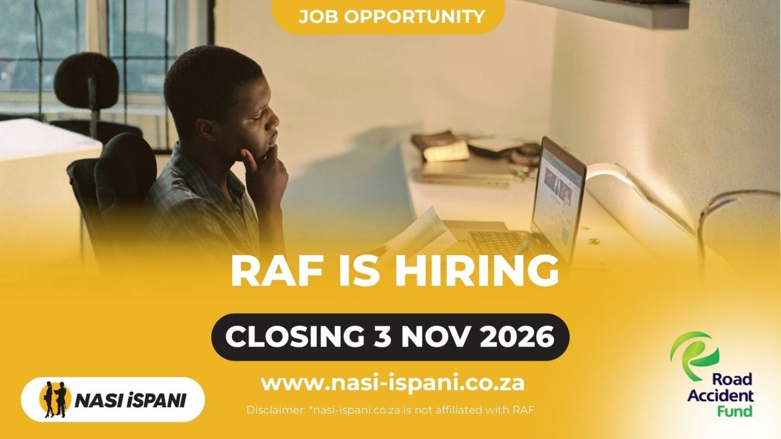 Road Accident Fund Paralegal Vacancy 2026: R434,656/Year, Closes 3 November