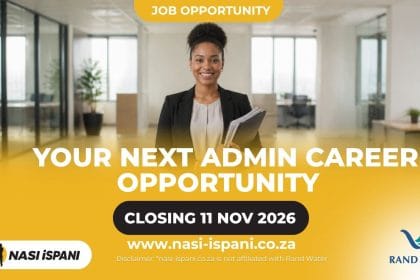 Rand Water Secretary Vacancy 2026: 2–3 Years’ Experience, Closes 11 November