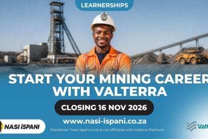 Valterra Platinum Learner Miner Learnership 2026: 15 Posts, Closes 16 November